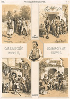Славянские народы, подвластные Австрии. Русский художественный листок №14, 1862