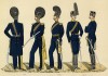 Шведские артиллеристы в 1816--88 гг. (полк 1-й Gota (шв.))