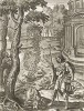 Мор скота. Сюжет книги IV "Георгик" Вергилия. Лист подписного издания посвящён Джону Гравилю (1665--1707) -- первому барону Гранвиль