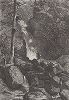 Водопад Чистилище, исток реки Роанок-ривер, штат Вирджиния. Лист из издания "Picturesque America", т.I, Нью-Йорк, 1872.