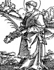 Святой Стефан, первый христианский мученик. Ганс Бальдунг Грин. Иллюстрация к Hortulus Animae. Издал Martin Flach. Страсбург, 1512