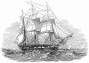 Судно под названием "Саладин", бросившее якорь у берегов Британии в 1844 году, экипаж которого был заподозрен английскими офицерами в пиратстве (The Illustrated London News №113 от 29/06/1844 г.)