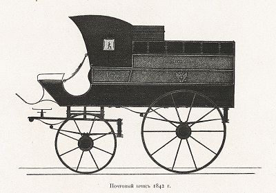 Почтовый брик 1842 года. "Почта и телеграф в XIX столетии", СПб, 1901. 
