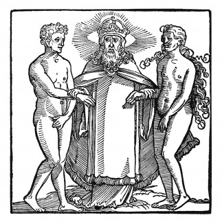 Брак Адама и Евы. Зебальд Бехам для Johann Schwarzenberg / Beschworung der Schlange. Издал Hans Herrgott, Нюрнберг, 1525
