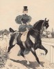 Конная прогулка в 1835 году (из "Иллюстрированной истории верховой езды", изданной в Париже в 1891 году)