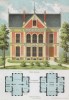 Загородный дом в Верноне по проекту архитектора Декурба (из популярного у парижских архитекторов 1880-х Nouvelles maisons de campagne...)