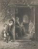 Опоздавшие на урок. Гравюра с картины академика Томаса Уэбстера из "The Art Journal", Лондон, 1849