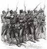 Офицер французского африканского корпуса. Types et uniformes. L'armée françаise par Éduard Detaille. Париж, 1889