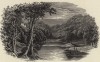 На реке Ходдер (графство Ланкашир, северная Англия) (иллюстрация к работе "Пресноводные рыбы Британии", изданной в Лондоне в 1879 году)