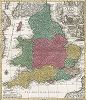 Карта Англии. Britanniae sive Angliae Regnum.
