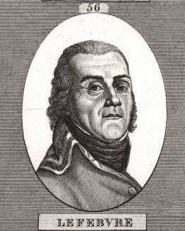 Франсуа-Жозеф Лефевр (1755-1820), сын мельника, лейтенант Национальной гвардии (1789), бригадный (1793) и дивизионный (1794) генерал, поддержал Наполеона во время переворота 18 брюмера (1799), во время коронации Наполеона нёс императорский меч,