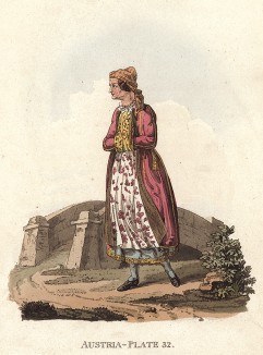 Польская еврейка. Picturesque Representations of the Dress and Manners of the Austrians, by William Alexander, л.32. Лондон, 1813