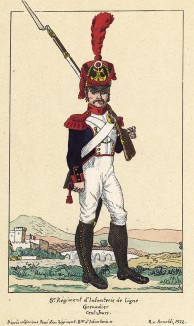 Гренадер 8-го полка французской линейной пехоты. Коллекция Роберта фон Арнольди. Германия, 1911-28