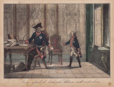 3 августа 1770 года. Племянник Фридриха Великого (будущий король Пруссии Фридрих Вильгельм II) навещает дядю после игры в теннис