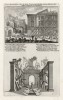 1. Строительство храма в Иерусалиме 2. Механизмы, использовавшиеся при строительстве храма в Иерусалиме (из Biblisches Engel- und Kunstwerk -- шедевра германского барокко. Гравировал неподражаемый Иоганн Ульрих Краусс в Аугсбурге в 1700 году)