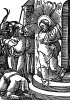 Изгнание торговцев из храма. Из Benedictus Chelidonius / Passio Effigiata. Монограммист N.H. Кёльн, 1526