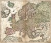 Европа. Europa Christiani Orbis Domina in Sua Imperia Regna... Карту составил Иоганн Баптист Гоманн. Нюрнберг, 1720