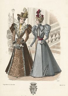 Французская мода из журнала Le Salon de la Mode, выпуск № 47, 1896 год.