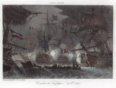 Сражение у мыса Трафальгар 21 октября 1805 г. - главная морская битва XIX в., в которой Франция и Испания потеряли двадцать два корабля, Великобритания — ни одного. В бою погиб адмирал Нельсон, чьё имя стало символом военно-морской мощи Великобритании.