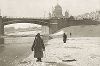 Рыбная ловля на Москве-реке зимой. Лист 101 из альбома "Москва" ("Moskau"), Берлин, 1928 год
