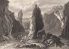 Шипкинский перевал -- горный перевал в Болгарии через Балканы. Meyer's Universum, Oder, Abbildung Und Beschreibung Des Sehenswerthesten Und Merkwurdigsten Der Natur Und Kunst Auf Der Ganzen Erde, Хильдбургхаузен, 1840 год.