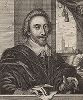 Адриан Питерс ван де Венне (1589 -- 1662 гг.) -- нидерландский рисовальщик, живописец и писатель. Гравюра Венцеслава Холлара с автопортрета художника. 