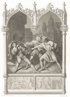 "Фауст" Гёте. Иллюстрация Адриана Шляйха по рисунку Энгельберта Зайберца. 