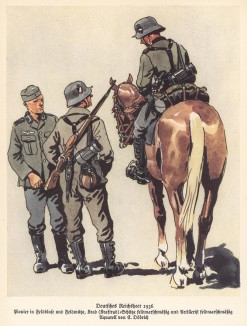 Немецкая полевая форма образца 1936 года (из популярной в нацистской Германии работы Мартина Лезиуса Das Ehrenkleid des Soldaten... Берлин. 1936 год)