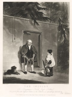 Конкретный вопрос. Меццо-тинто Джона Куилли с оригинала Генри Ливерсиджа из коллекции мистера Бенджамина Хика, эсквайра. Лондон. 1832 год