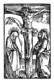 Христос на кресте. Иллюстрация Ганса Шауфелейна к Via Felicitatis. Издал Johann Miller, Аугсбург, 1513
