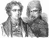 Физик и астроном Доминик Франсуа Жан Араго (1786 -- 1853) и генерал Луи Эжен Кавеньяк (1802 -- 1857), губернатор Алжира -- деятели буржуазно--демократической Революции 1848 года во Франции (The Illustrated London News №305&306 от 04/03/1848 г.)
