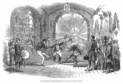 Представление на празднике Богоявления, организованное в 1848 году в лондонской психиатрической больнице Ханвелл (The Illustrated London News №298 от 15/01/1848 г.)