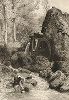 Старая английская мельница. Лист из серии "Галерея офортов". Лондон, 1880-е
