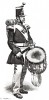Барабанщик французской лёгкой пехоты в униформе образца 1845 года (из Types et uniformes. L'armée françáise par Éduard Detaille. Париж. 1889 год)
