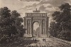 Триумфальная арка в Петергофе (из L'Univers. Histoire et Description de tous les Peuples. Russie. Париж. 1838 год (лист 77))