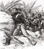 Батальон французских колониальных войск в бою (из Types et uniformes. L'armée françáise par Éduard Detaille. Париж. 1889 год)