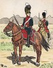 1814 г. Офицер и кавалерист полка легкой кавалерии армии королевства Бавария. Коллекция Роберта фон Арнольди. Германия, 1911-29