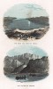 Северная часть Мёртвого моря и Содомские горы, на одной из которых стоит соляной столп. Иллюстрация к работе В.К.Твиди, посвящённой рекам и озёрам Священного Писания. The Rivers аnd Lakes of Scripture, by W.K.Tweedie. Лондон, 1857
