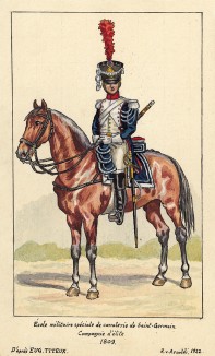 1809 г. Солдат французской кавалерийской школы Сен-Жермен. Коллекция Роберта фон Арнольди. Германия, 1911-29