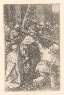 Cерия "Страсти Христовы". Несение креста. Гравюра Альбрехта Дюрера, выполненная в 1512 году (Репринт 1928 года. Лейпциг)