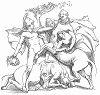 Искусный барельеф работы британского скульптора Эдварда Стивенса (1811 -- 1861 гг.), высоко оценённый Королевской академией художеств -- наиболее авторитетной ассоциацией художников Великобритании (The Illustrated London News №105 от 04/05/1844 г.)