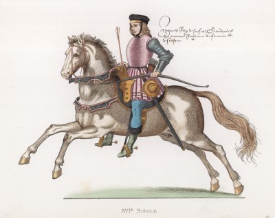 Король Шотландии Яков IV Стюарт (1473--1513) (лист 72 работы Жоржа Дюплесси "Исторический костюм XVI -- XVIII веков", роскошно изданной в Париже в 1867 году)