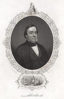Льюис Касс (1782-1866) - госсекретарь и посол США во Франции. Gallery of historical and contemporary portraits... . Нью-Йорк, 1876.   