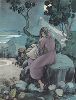 В ночном лесу. Иллюстрация Умберто Брунеллески к сказке Шарля Перро. Париж, 1946 год