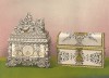 Настольные серебряные часы от Golay-Leresche, Женева. Шкатулка от испанской мануфактуры Zuloaga. Каталог Всемирной выставки в Лондоне 1862 года, т.2, л.1