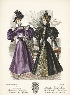 Французская мода из журнала Le Salon de la Mode, выпуск № 6, 1896 год.