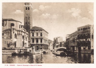 Церковь Сан-Джеремия и канал Каннареджо. Ricordo Di Venezia, 1913 год.