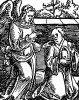 Ангел-хранитель. Ганс Бальдунг Грин. Иллюстрация к Hortulus Animae. Издал Martin Flach. Страсбург, 1512