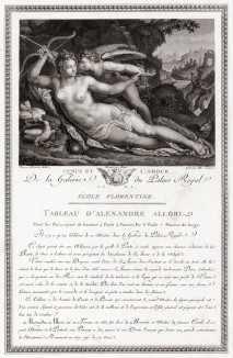 Венера и Купидон. Galérie du Palais Royal gravée d’après les tableaux des différentes еcoles... Париж, 1786