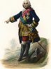 Франсуа де Шевер (1695-1769) - французский генерал. Лист из серии Le Plutarque francais..., Париж, 1844-47 гг. 